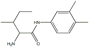 2-amino-N-(3,4-dimethylphenyl)-3-methylpentanamide Struktur