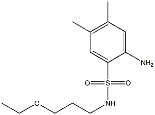 2-amino-N-(3-ethoxypropyl)-4,5-dimethylbenzene-1-sulfonamide Struktur