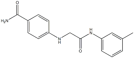 4-({[(3-methylphenyl)carbamoyl]methyl}amino)benzamide Struktur