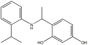 4-(1-{[2-(propan-2-yl)phenyl]amino}ethyl)benzene-1,3-diol Struktur