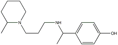 4-(1-{[3-(2-methylpiperidin-1-yl)propyl]amino}ethyl)phenol Struktur