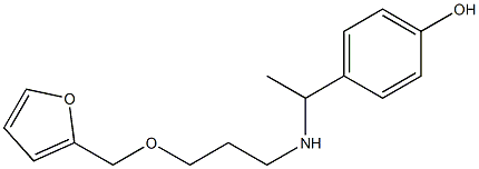 4-(1-{[3-(furan-2-ylmethoxy)propyl]amino}ethyl)phenol Struktur