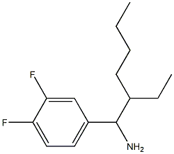 4-(1-amino-2-ethylhexyl)-1,2-difluorobenzene Struktur