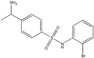 4-(1-aminoethyl)-N-(2-bromophenyl)benzene-1-sulfonamide Struktur