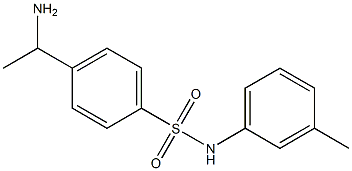 4-(1-aminoethyl)-N-(3-methylphenyl)benzene-1-sulfonamide Struktur