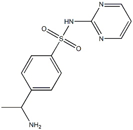 4-(1-aminoethyl)-N-(pyrimidin-2-yl)benzene-1-sulfonamide Struktur