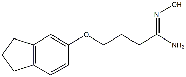 4-(2,3-dihydro-1H-inden-5-yloxy)-N'-hydroxybutanimidamide Struktur