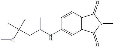 5-[(4-methoxy-4-methylpentan-2-yl)amino]-2-methyl-2,3-dihydro-1H-isoindole-1,3-dione Struktur