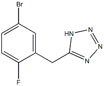 5-[(5-bromo-2-fluorophenyl)methyl]-1H-1,2,3,4-tetrazole Struktur