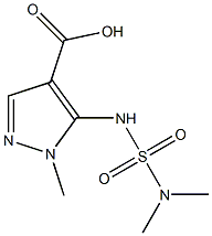 5-[(dimethylsulfamoyl)amino]-1-methyl-1H-pyrazole-4-carboxylic acid Struktur