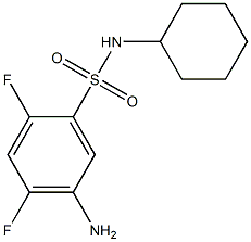 5-amino-N-cyclohexyl-2,4-difluorobenzene-1-sulfonamide Struktur