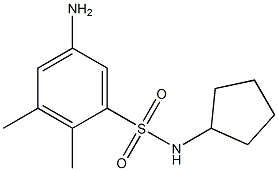 5-amino-N-cyclopentyl-2,3-dimethylbenzene-1-sulfonamide Struktur