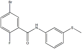 5-bromo-2-fluoro-N-[3-(methylthio)phenyl]benzamide Struktur