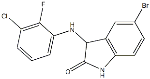 5-bromo-3-[(3-chloro-2-fluorophenyl)amino]-2,3-dihydro-1H-indol-2-one Struktur