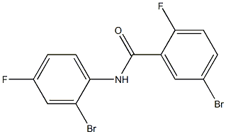 5-bromo-N-(2-bromo-4-fluorophenyl)-2-fluorobenzamide Struktur