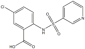 5-chloro-2-(pyridine-3-sulfonamido)benzoic acid Struktur