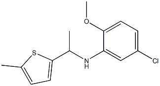 5-chloro-2-methoxy-N-[1-(5-methylthiophen-2-yl)ethyl]aniline Struktur