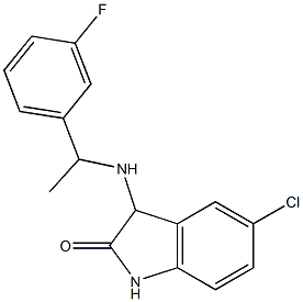 5-chloro-3-{[1-(3-fluorophenyl)ethyl]amino}-2,3-dihydro-1H-indol-2-one Struktur