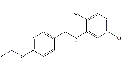 5-chloro-N-[1-(4-ethoxyphenyl)ethyl]-2-methoxyaniline Struktur