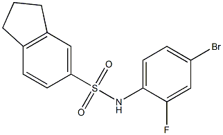 N-(4-bromo-2-fluorophenyl)-2,3-dihydro-1H-indene-5-sulfonamide Struktur