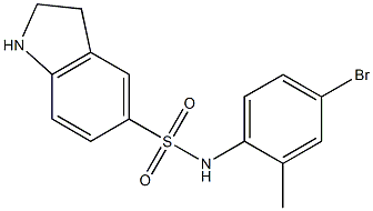 N-(4-bromo-2-methylphenyl)-2,3-dihydro-1H-indole-5-sulfonamide Struktur