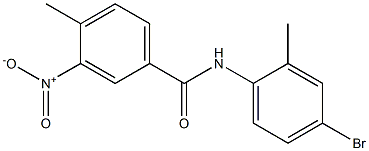 N-(4-bromo-2-methylphenyl)-4-methyl-3-nitrobenzamide Struktur