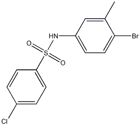 N-(4-bromo-3-methylphenyl)-4-chlorobenzene-1-sulfonamide Struktur