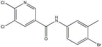 N-(4-bromo-3-methylphenyl)-5,6-dichloropyridine-3-carboxamide Struktur