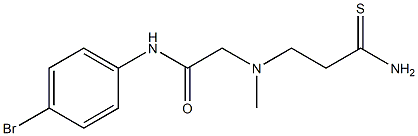 N-(4-bromophenyl)-2-[(2-carbamothioylethyl)(methyl)amino]acetamide Struktur