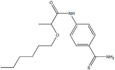 N-(4-carbamothioylphenyl)-2-(hexyloxy)propanamide Struktur