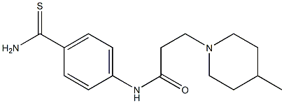 N-(4-carbamothioylphenyl)-3-(4-methylpiperidin-1-yl)propanamide Struktur