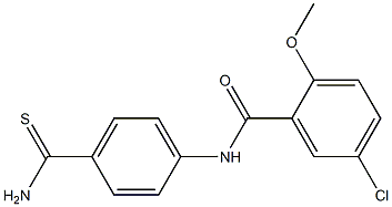 N-(4-carbamothioylphenyl)-5-chloro-2-methoxybenzamide Struktur