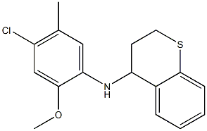 N-(4-chloro-2-methoxy-5-methylphenyl)-3,4-dihydro-2H-1-benzothiopyran-4-amine Struktur