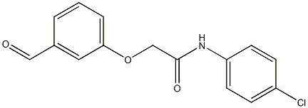 N-(4-chlorophenyl)-2-(3-formylphenoxy)acetamide Struktur