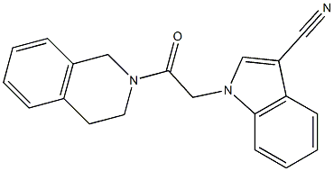 1-[2-(3,4-dihydro-2(1H)-isoquinolinyl)-2-oxoethyl]-1H-indole-3-carbonitrile Struktur