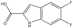 5,6-difluoroindole-2-carboxylic acid Struktur