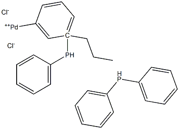 1,3-bisdiphenylphosphine propane palladium chloride Struktur