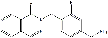 2-{[4-(aminomethyl)-2-fluorophenyl]methyl}-1,2-dihydrophthalazin-1-one Struktur