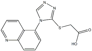 2-{[4-(quinolin-5-yl)-4H-1,2,4-triazol-3-yl]sulfanyl}acetic acid Struktur