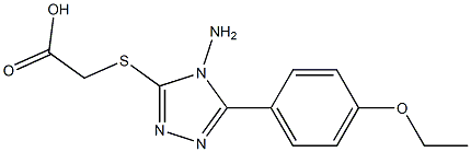 2-{[4-amino-5-(4-ethoxyphenyl)-4H-1,2,4-triazol-3-yl]sulfanyl}acetic acid Struktur