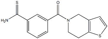 3-{4H,5H,6H,7H-thieno[3,2-c]pyridin-5-ylcarbonyl}benzene-1-carbothioamide Struktur