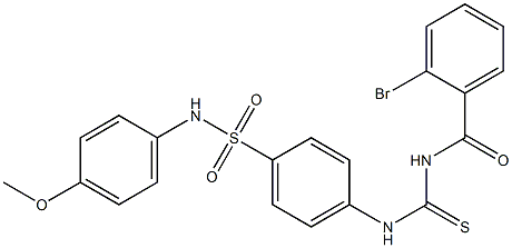 4-({[(2-bromobenzoyl)amino]carbothioyl}amino)-N-(4-methoxyphenyl)benzenesulfonamide Struktur