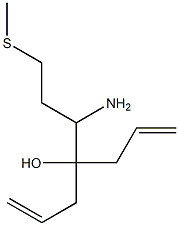 4-[1-amino-3-(methylsulfanyl)propyl]-1,6-heptadien-4-ol Struktur