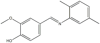 4-{[(2,5-dimethylphenyl)imino]methyl}-2-methoxyphenol Struktur