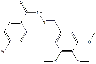 4-bromo-N'-[(E)-(3,4,5-trimethoxyphenyl)methylidene]benzohydrazide Struktur