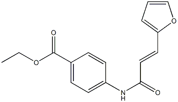 ethyl 4-{[(E)-3-(2-furyl)-2-propenoyl]amino}benzoate Struktur