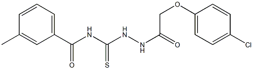 N-({2-[2-(4-chlorophenoxy)acetyl]hydrazino}carbothioyl)-3-methylbenzamide Struktur