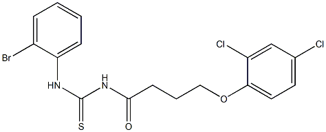 N-(2-bromophenyl)-N'-[4-(2,4-dichlorophenoxy)butanoyl]thiourea Struktur