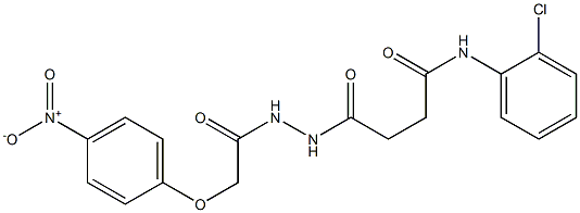 N-(2-chlorophenyl)-4-{2-[2-(4-nitrophenoxy)acetyl]hydrazino}-4-oxobutanamide Struktur