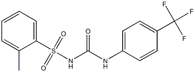 1-(2-Methylphenylsulfonyl)-3-(4-trifluoromethylphenyl)urea Struktur